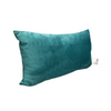 Coussin velours sarcelle