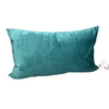 Coussin velours sarcelle